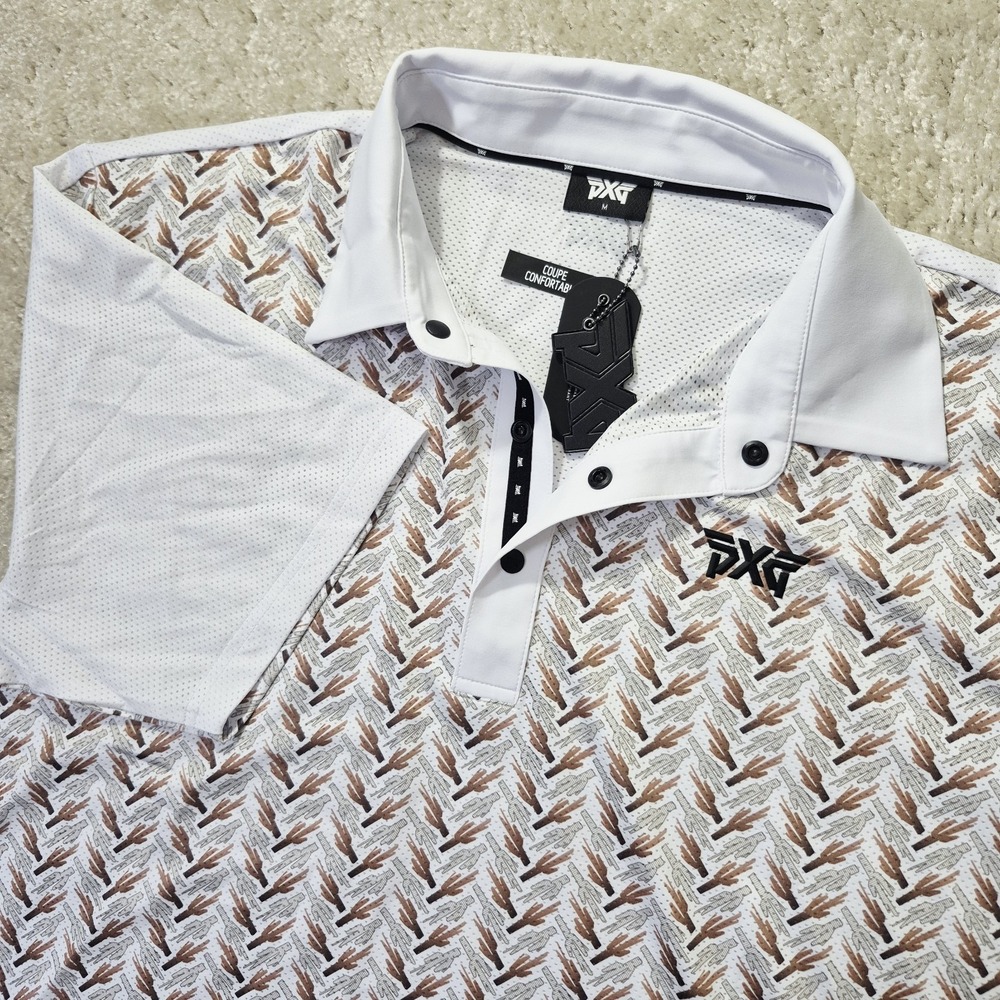 PXG Performance Polo Shirt Mens Medium Cactus Parsons Xtreme Golf Southwest New